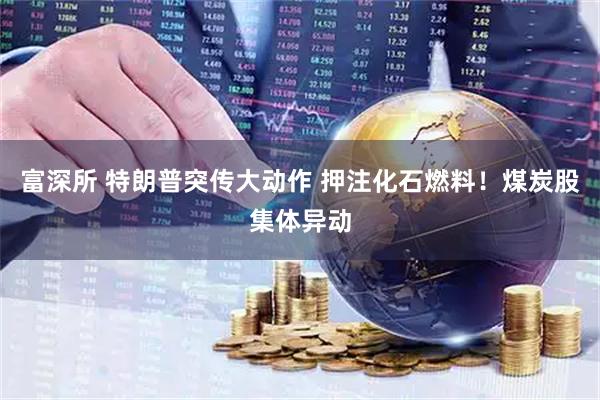 富深所 特朗普突传大动作 押注化石燃料！煤炭股集体异动