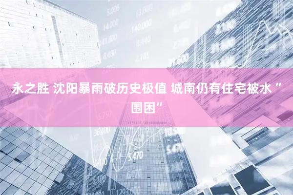 永之胜 沈阳暴雨破历史极值 城南仍有住宅被水“围困”