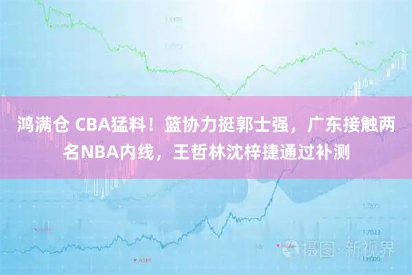鸿满仓 CBA猛料！篮协力挺郭士强，广东接触两名NBA内线，王哲林沈梓捷通过补测